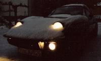 MARTINS RANCH Opel GT at night winter